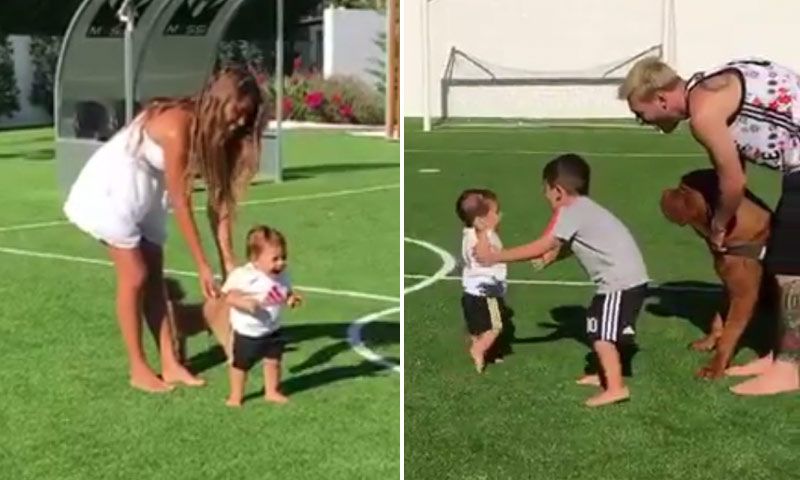 Leo Messi comparte los primeros pasos de su hijo, Mateo, y no puede ser más adorable