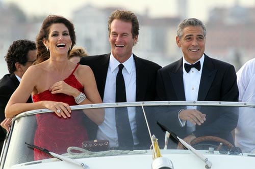 George Clooney con Cindy Crawford y Rande Gerber