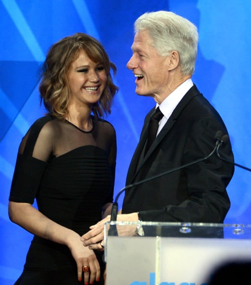 Jennifer Lawrence y Bill Clinton