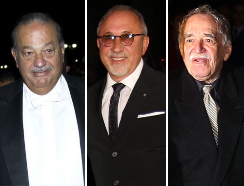 Carlos Slim, Emilio Estefan y Gabriel García Márquez