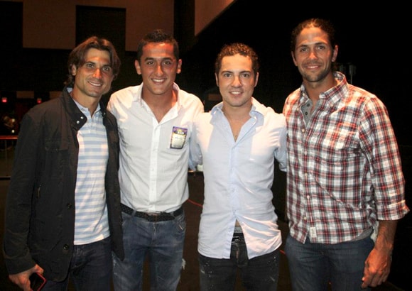 Verdasco, Ferrer y Almagro se van de concierto con David Bisbal