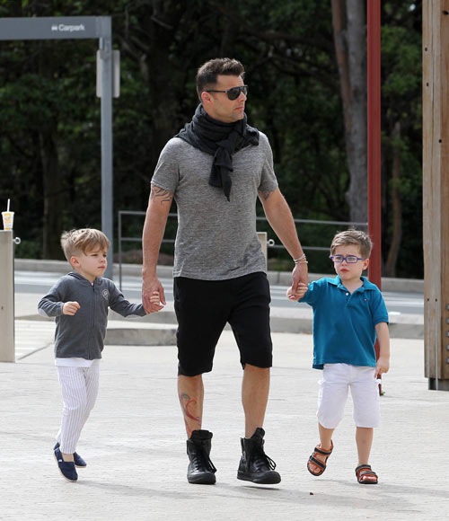 Ricky Martin y sus hijos