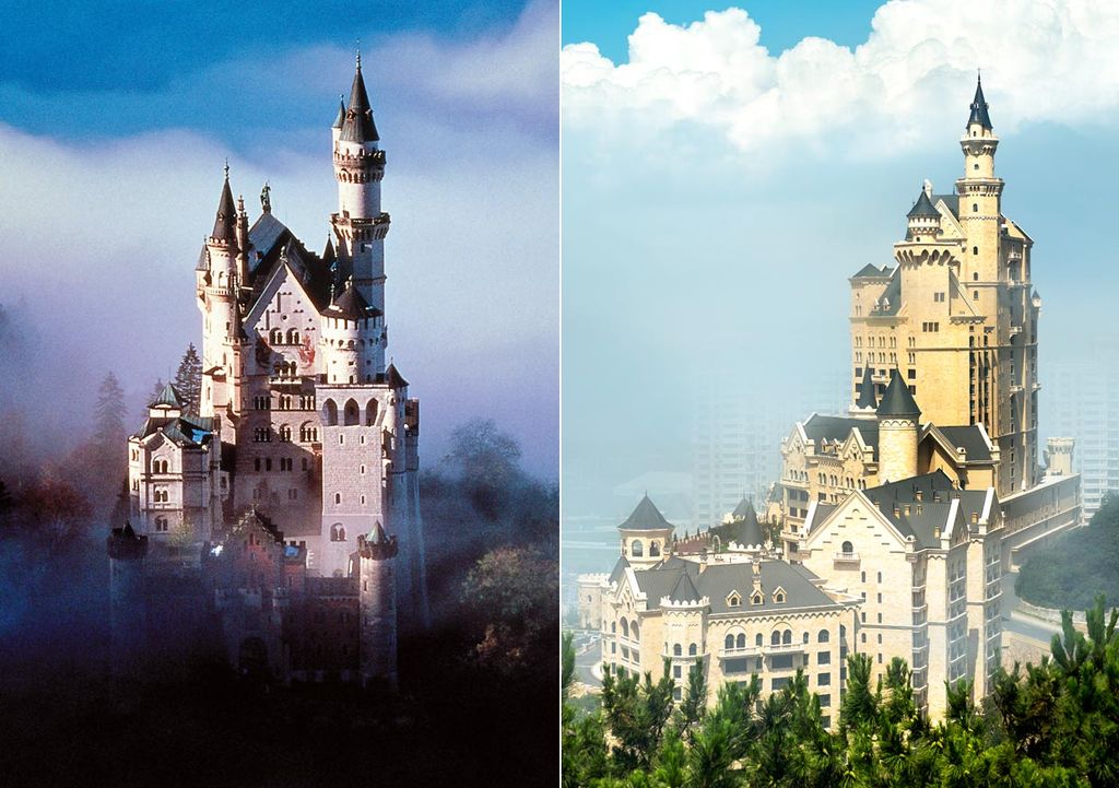 Busca las siete diferencias entre el castillo de Neuschwanstein y el hotel que ha inspirado