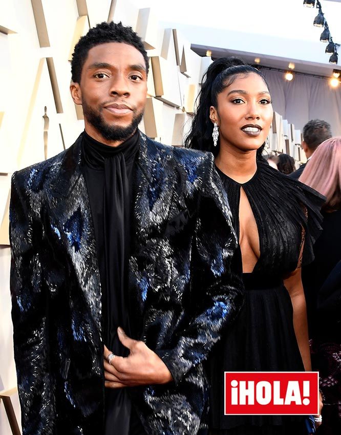 Chadwick Boseman y su mujer