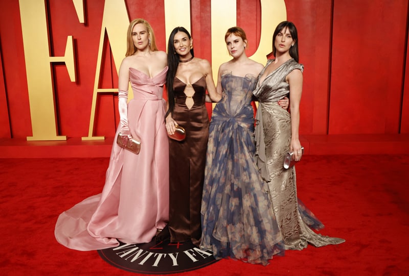 Demi Moore junto a sus tres hijas, Rumer, Scout y Tallulah