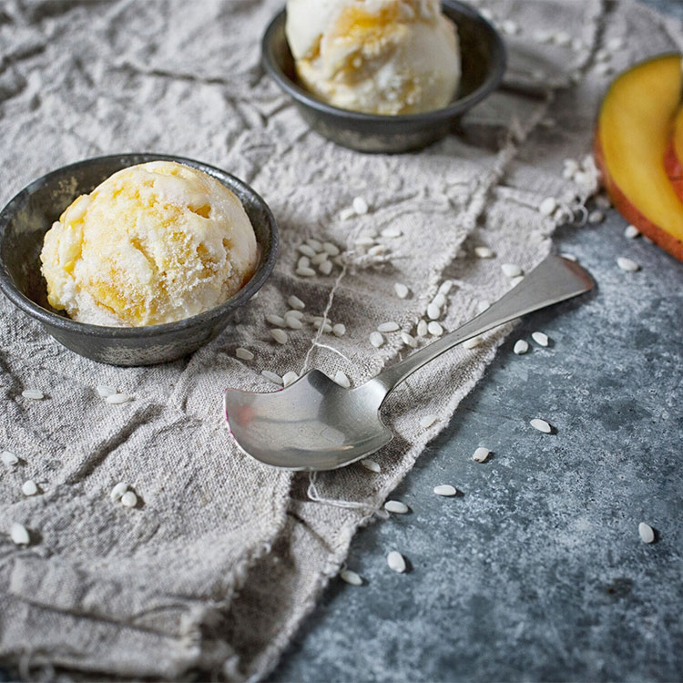 Helado de mango y arroz con leche