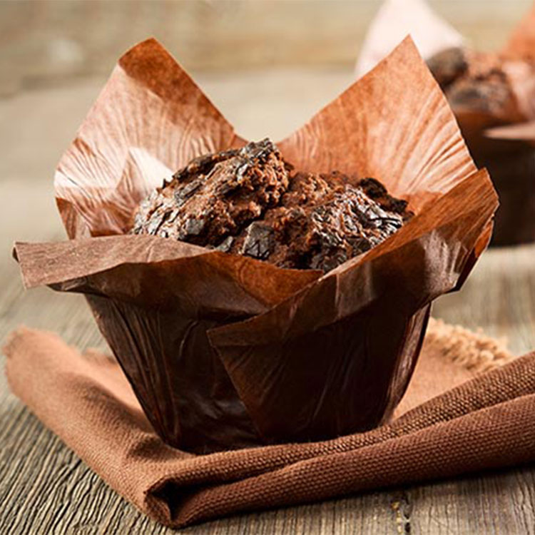 Muffins con doble chocolate