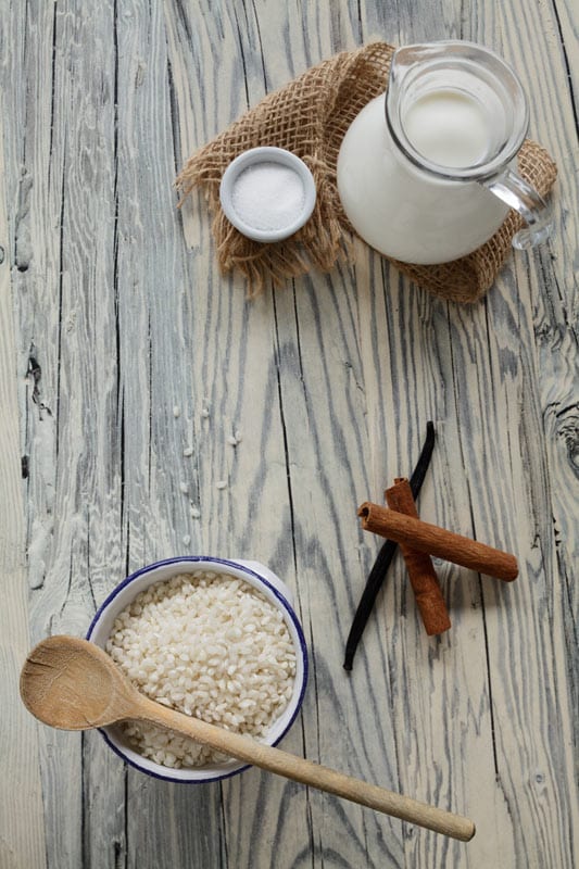 Ingredientes arroz con leche