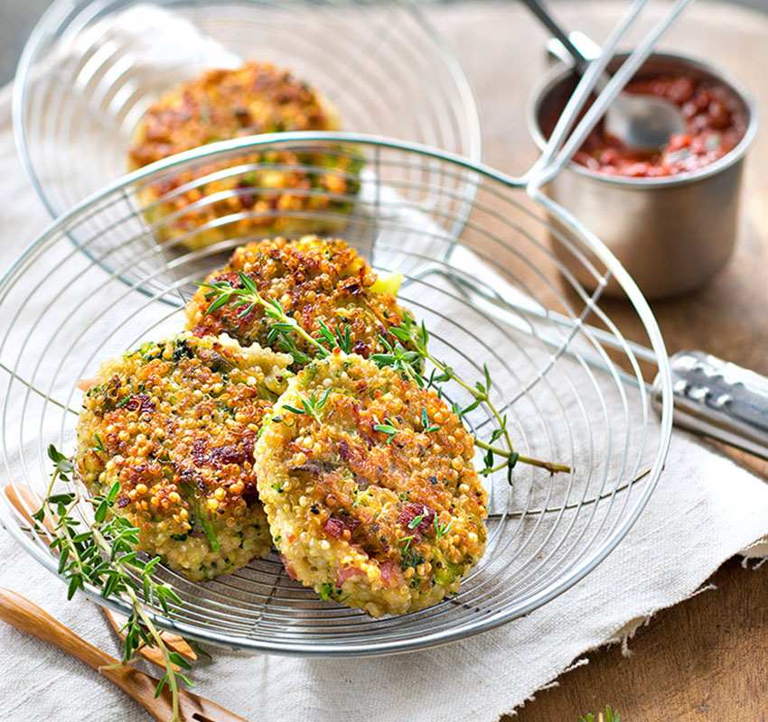 Paso a paso: Minihamburguesas de quinoa, brócoli y bacon