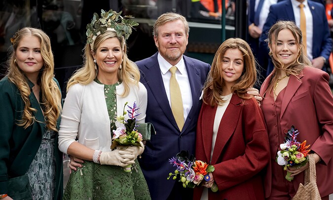 Los reyes Guillermo y Máxima de Países Bajos celebran el Día del Rey junto a sus tres hijas