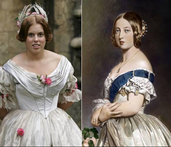 La princesa Beatriz y su antepasada, la reina Victoria de Inglaterra