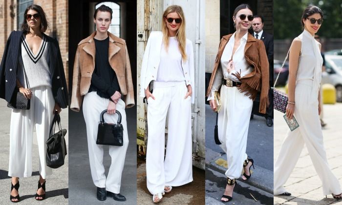 Doce maneras de llevar pantalones blancos después del 'sí quiero'