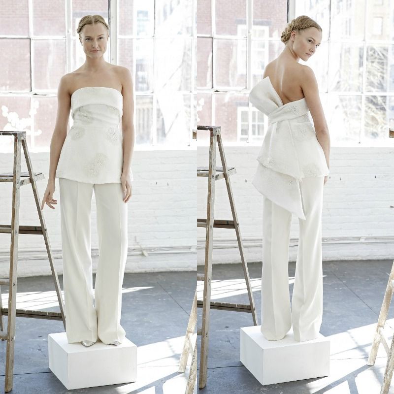 vestidos de novia de volantes vs. lazos, los nuevos 'must' de la