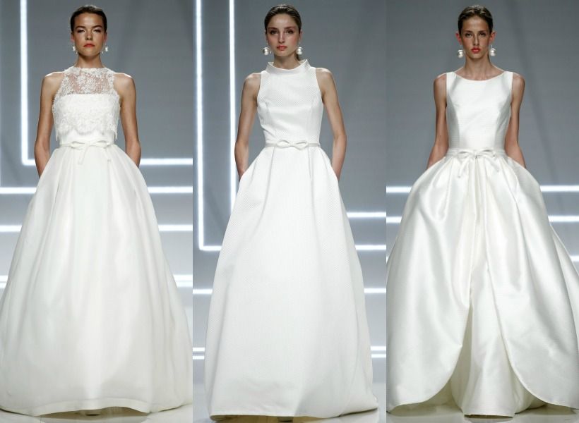 vestidos de novia de volantes vs. lazos, los nuevos 'must' de la