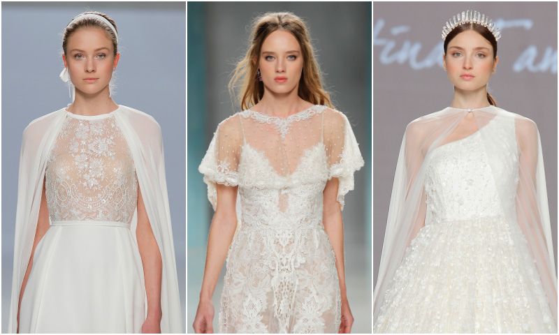 Vestidos de novia con capa y velo Clearance