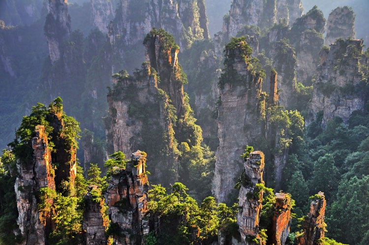 Resultado de imagem para parque nacional forestal de zhangjiajie china