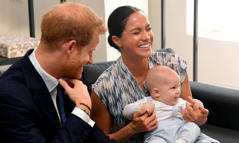 Prince Harry, Duke of Sussex, Meghan, Duchess of Sussex and their baby son Archie Mountbatten-Windsor