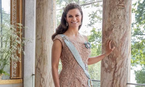 Crown Princess Victoria recycles pre-wedding gala dress from 10 years ago