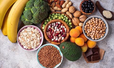 Granos, cereales, frutas y vegetales para la longevidad