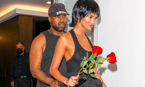 Kanye West con su supuesta nueva novia Juliana Nalú.