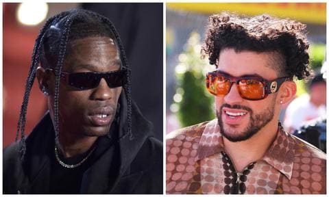 Travis Scott teases a song with Bad Bunny at a club in Monaco