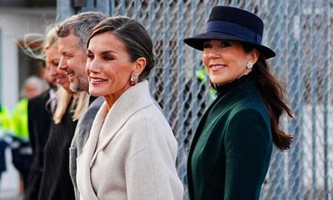 Queen Letizia and King Felipe welcomed to Denmark by Danish royals