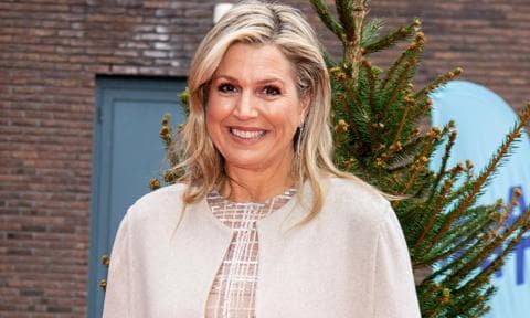 Christmas tree goes up outside Queen Maxima and family’s home
