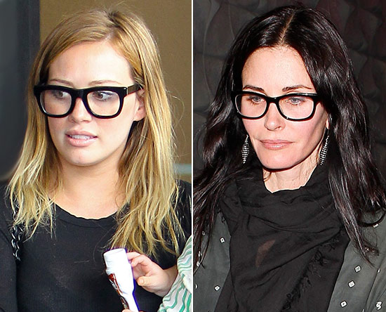 Hilary Duff y Courtney Cox, con gafas de pasta