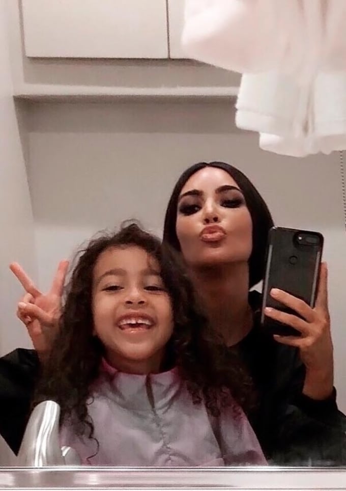Kim Kardashian publica el 'selfie' más adorable con su hija North