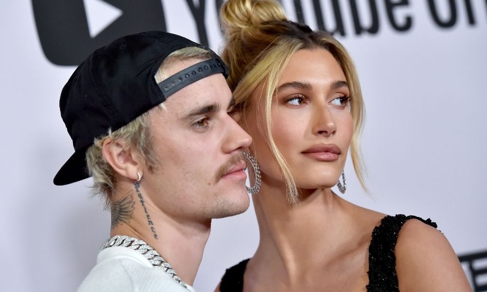 Justin Bieber y Hailey Baldwin en el estreno del documental del cantante