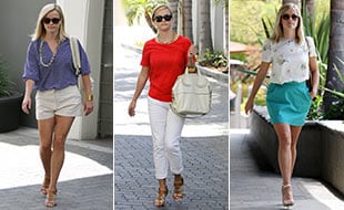 'Shorts', pantalones pesqueros y faldas cortas: El estilo de Reese Witherspoon