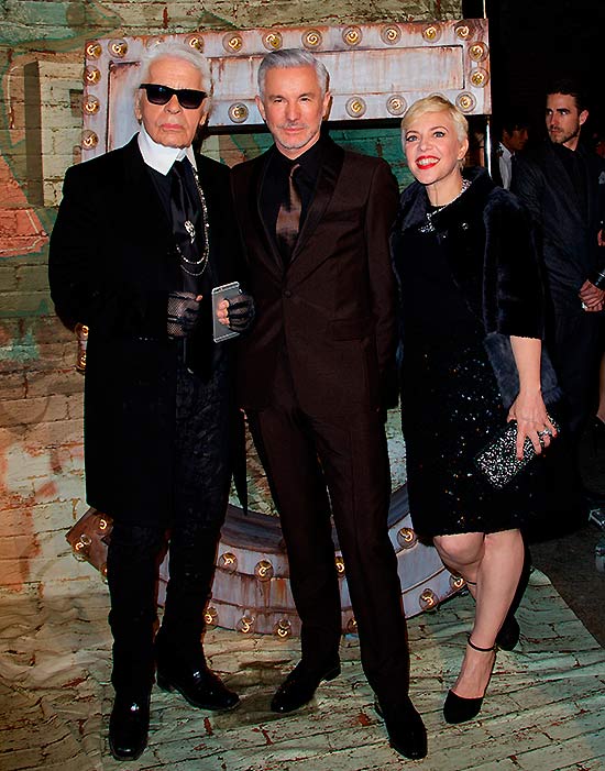 Karl Lagerfeld, con Baz Luhrmann y Catherine Martin