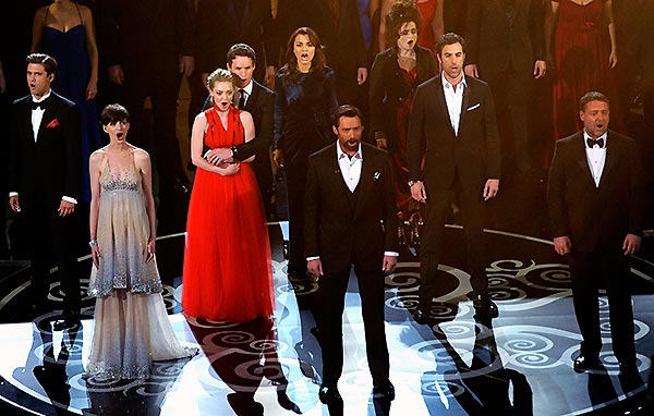Reparto de Los Miserables en la ceremonia de los Oscar de 2014