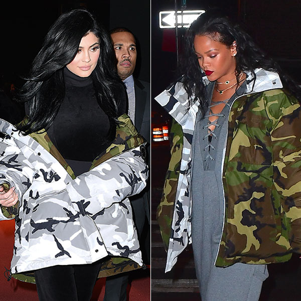 Rihanna y Kylie Jenner se 'camuflan' con la prenda de moda