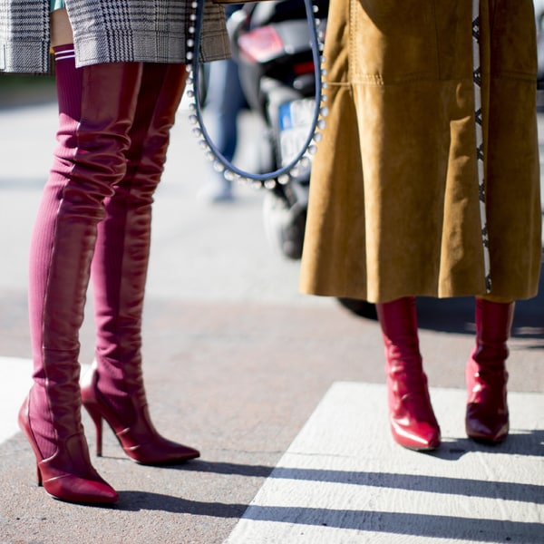 Modelos vs. invitadas: botas y botines en Milan Fashion Week
