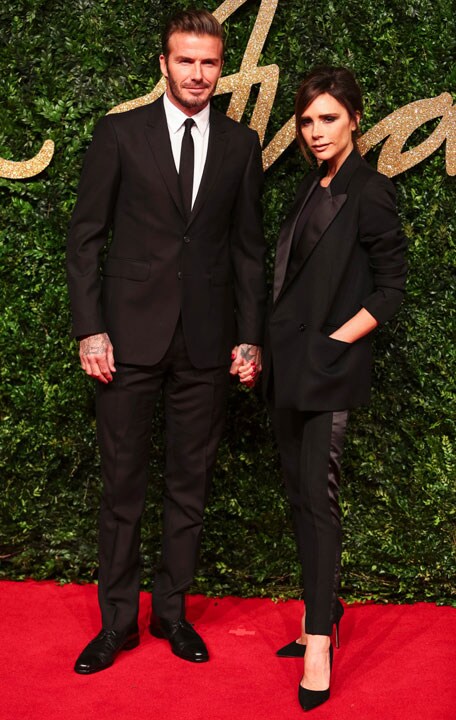 Victoria Beckham y David Beckham coordinados