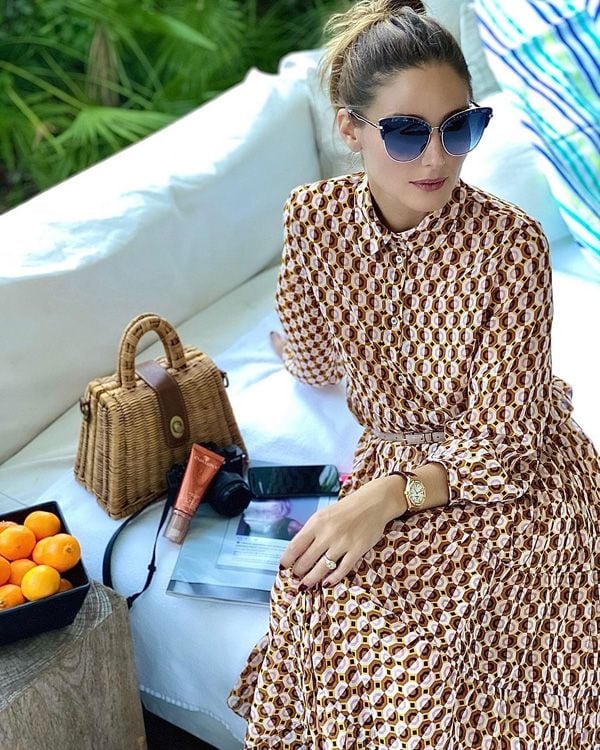 ¡Sorpresa! El último vestido estampado de Olivia Palermo es de Zara... y premamá