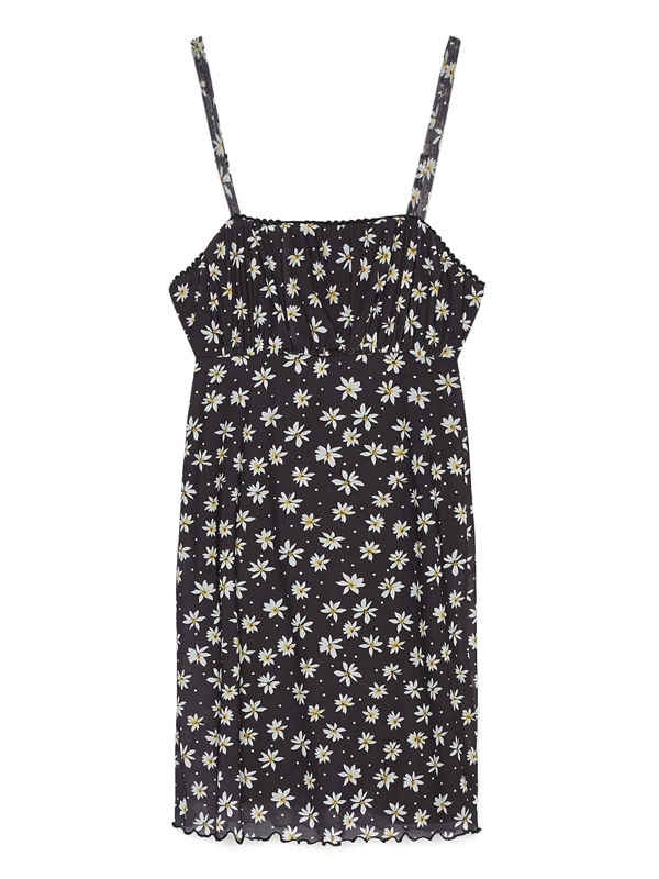 vestido flores bershka
