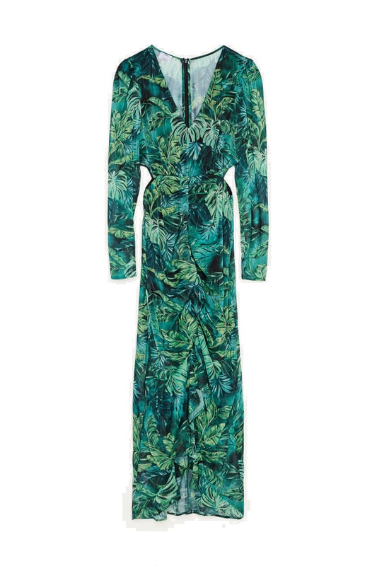 vestido tropical bershka