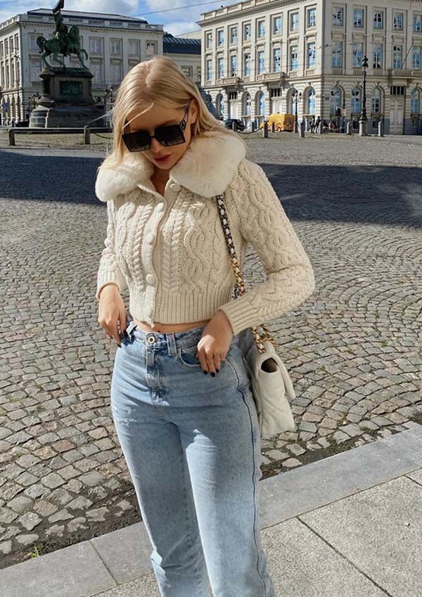 La chaqueta de punto con cuello de pelo de Chiara Ferragni, la más buscada  de Zara