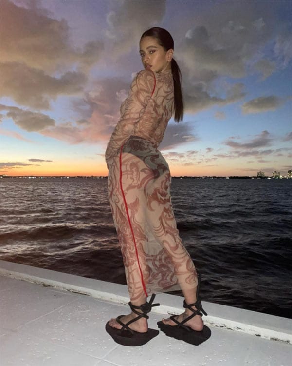 Rosalía arrasa con su último look: vestido transparente y sandalias de  plataforma