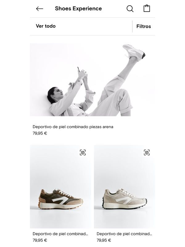 Massimo Dutti lanza una funcionalidad para probarte sus zapatillas desde la  app