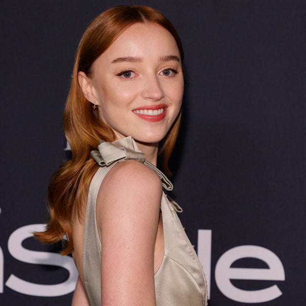 Phoebe Dynevor actualiza el vestido satinado con el look de fiesta perfecto para siluetas rectas