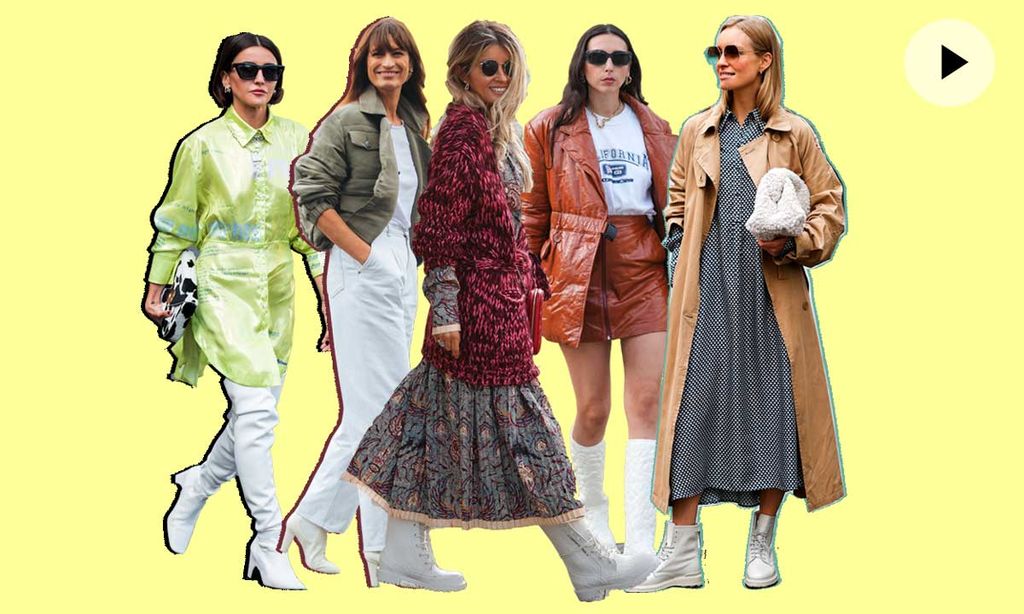 Cómo llevar botas y botines de color blanco en looks de diario?