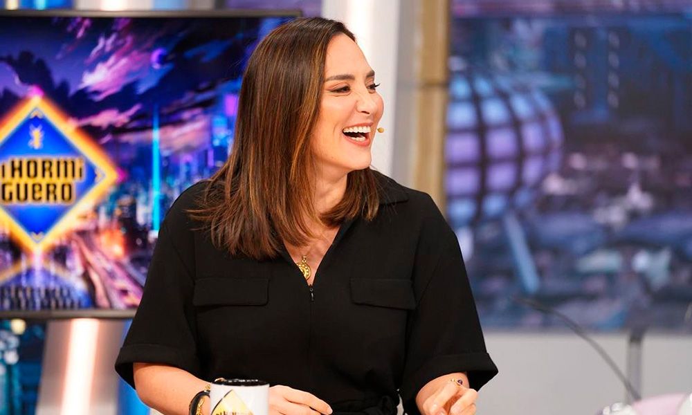 Tamara Falcó en el 'El Hormiguero' con mono negro de Zara