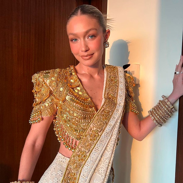 Gigi Hadid y el traje joya de más de un año de confección que ha estrenado en la India