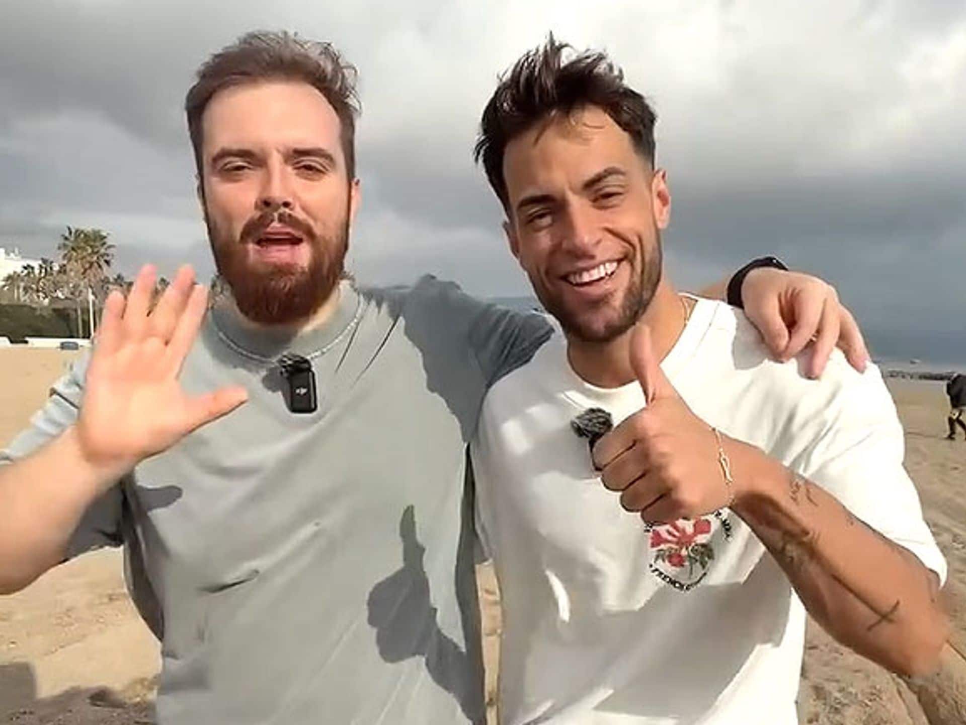 La divertida carrera por la playa de Ibai Llanos y Montoya, de 'La isla de  las tentaciones', replicando su vídeo viral