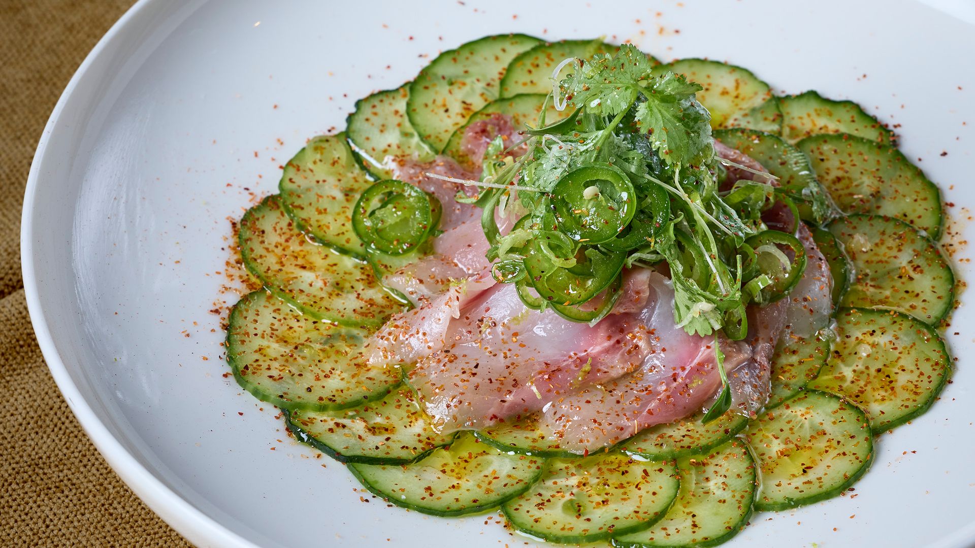 Aguachile de pez limón