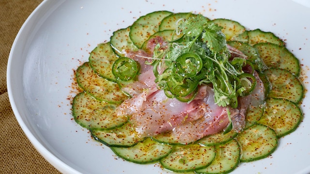 Aguachile de pez limón