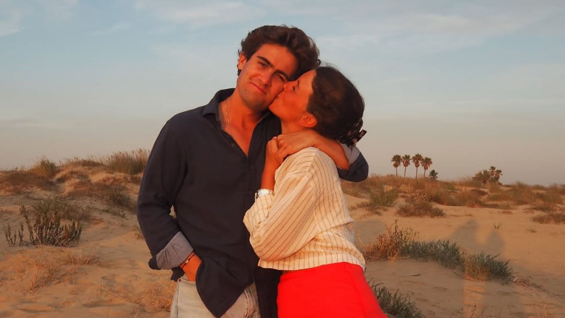 La pareja en uno de sus viajes